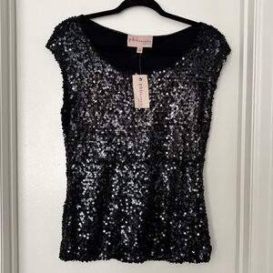 NWT! • Philosophy • Elegant Black Sequin Top - Women’s Size Medium
